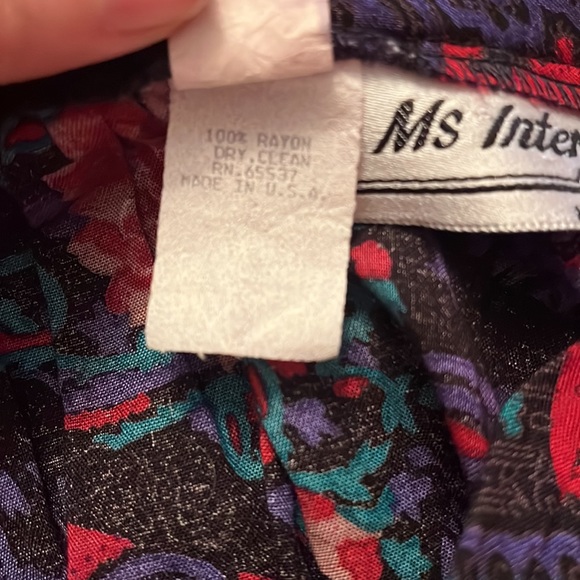 Vintage Paisley and Rose Pleated Skirt by Ms Interpret - Picture 9 of 9